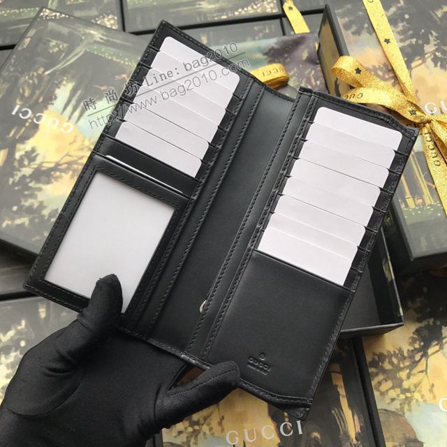 Gucci包 古馳錢包 307774黑全皮 義大利牛皮 高端品質男士西裝夾 Gucci男錢包  gudj1300